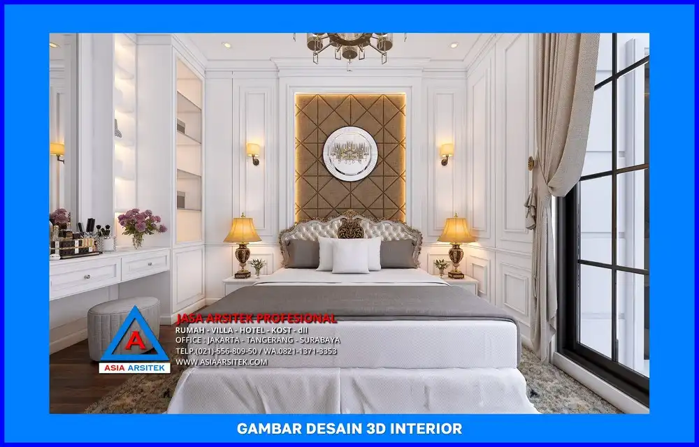 kamar tidur oleh Jasa Desain Rumah di Pancoran Mas Depok, jasa arsitek rumah depok, jasa desain rumah depok, jasa gambar rumah depok