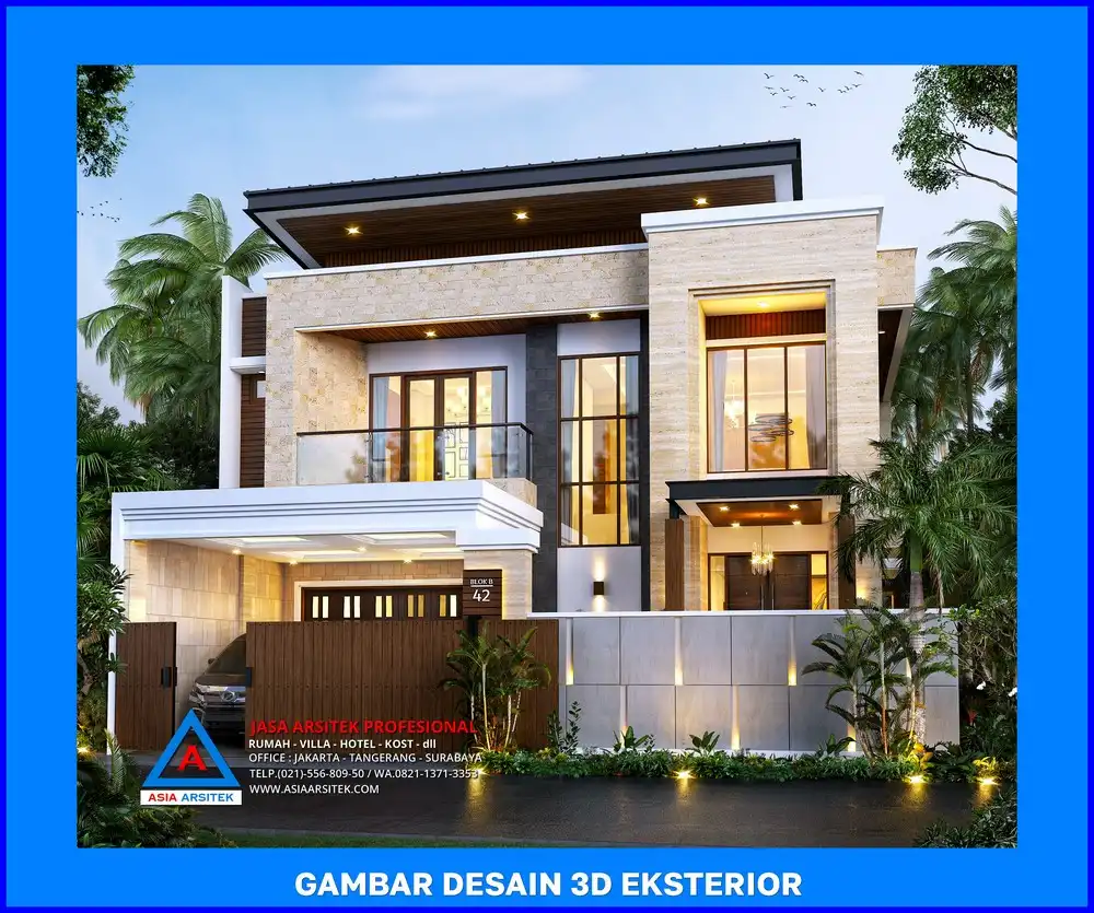 tampak depan oleh Jasa Desain Rumah di Pengasinan Depok, jasa arsitek rumah depok, jasa desain rumah depok, jasa gambar rumah depok