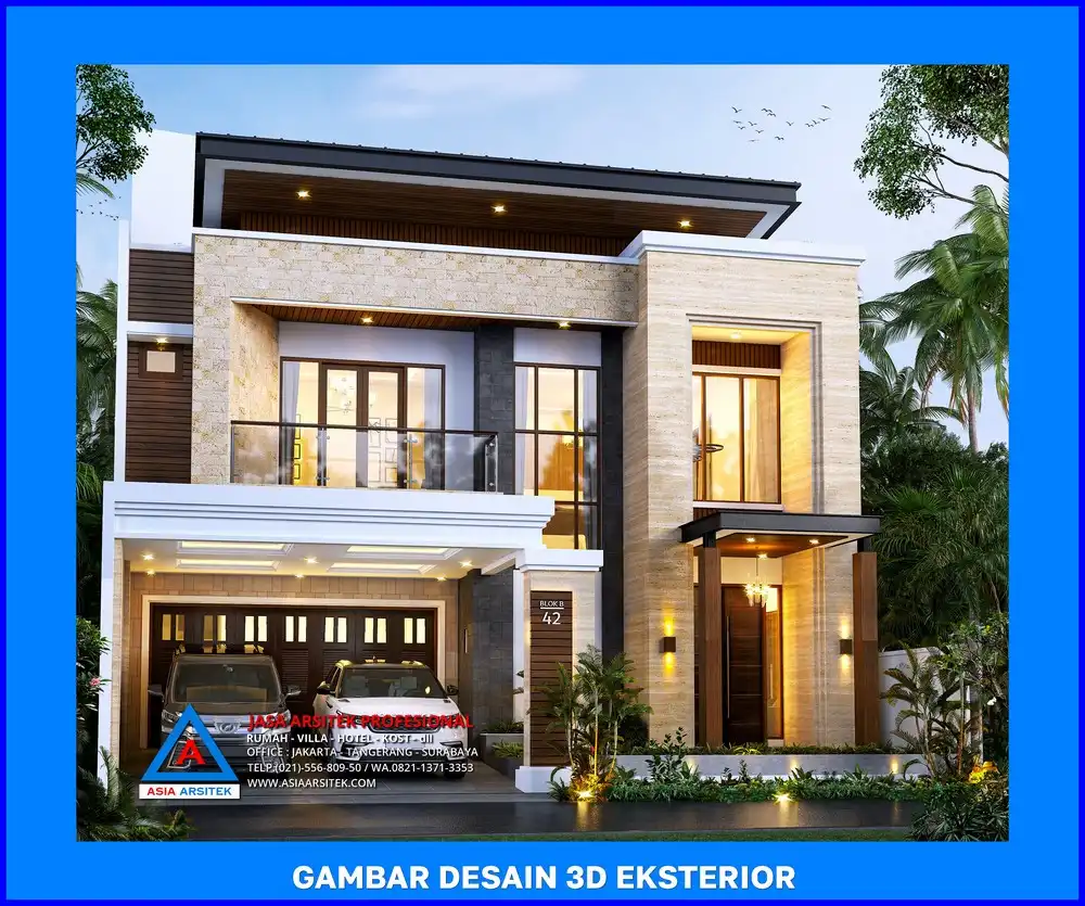 fasad oleh Jasa Desain Rumah di Pengasinan Depok, jasa arsitek rumah depok, jasa desain rumah depok, jasa gambar rumah depok