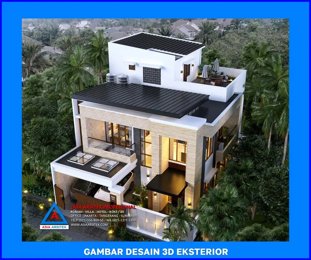 tampak atas oleh Jasa Desain Rumah di Pengasinan Depok, jasa arsitek rumah depok, jasa desain rumah depok, jasa gambar rumah depok