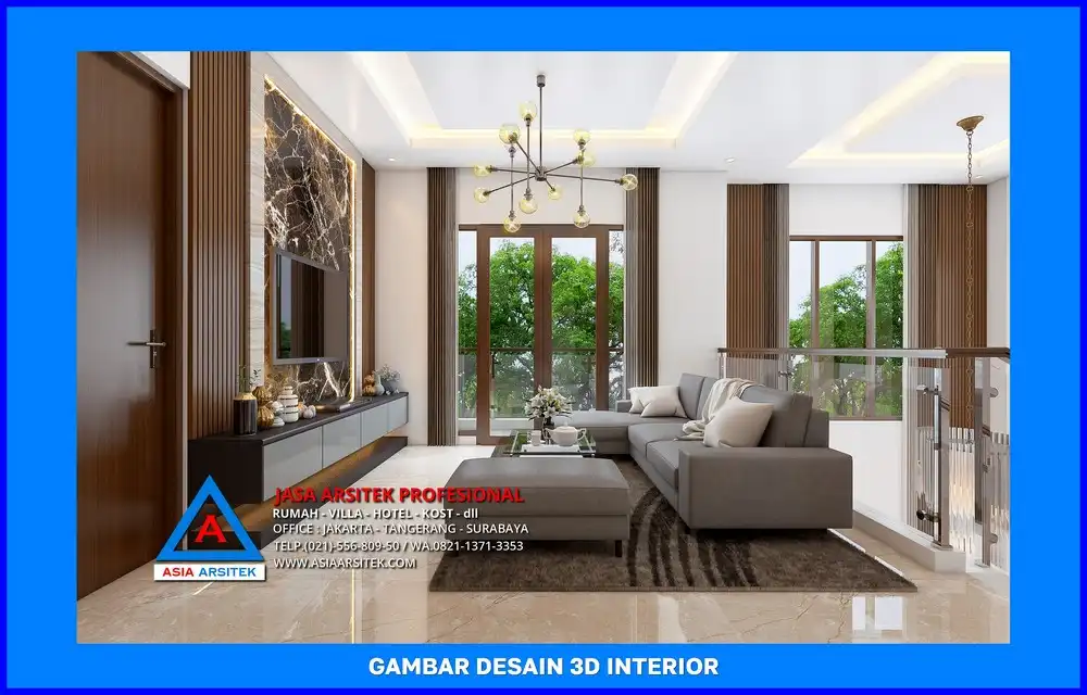 ruang keluarga oleh Jasa Desain Rumah di Pengasinan Depok, jasa arsitek rumah depok, jasa desain rumah depok, jasa gambar rumah depok