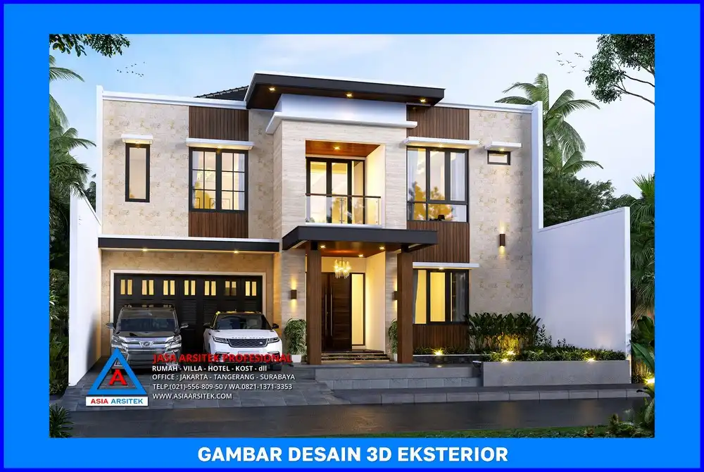 tampak depan oleh Jasa Desain Rumah di Pondok Cina Depok, jasa arsitek rumah depok, jasa desain rumah depok, jasa gambar rumah depok