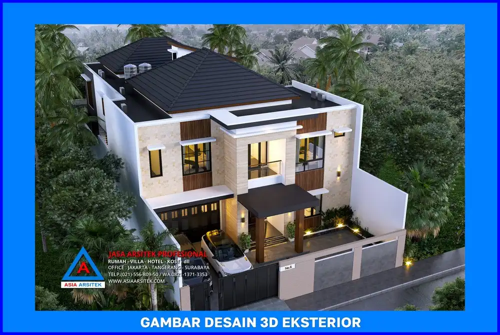 tampak atas oleh Jasa Desain Rumah di Pondok Cina Depok, jasa arsitek rumah depok, jasa desain rumah depok, jasa gambar rumah depok