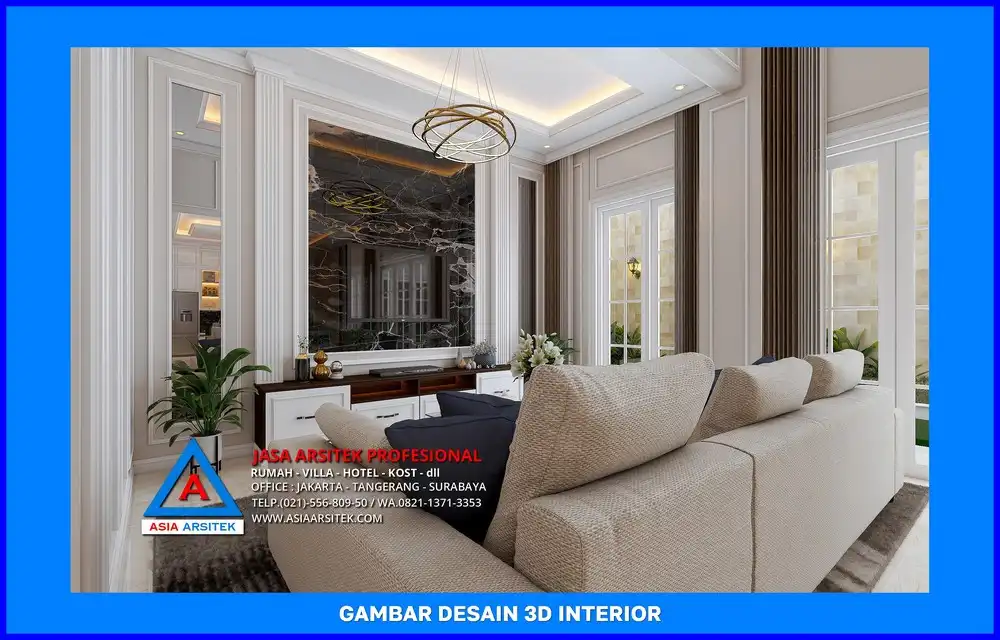 ruang keluarga oleh Jasa Desain Rumah di Pondok Jaya Depok, jasa arsitek rumah depok, jasa desain rumah depok, jasa gambar rumah depok