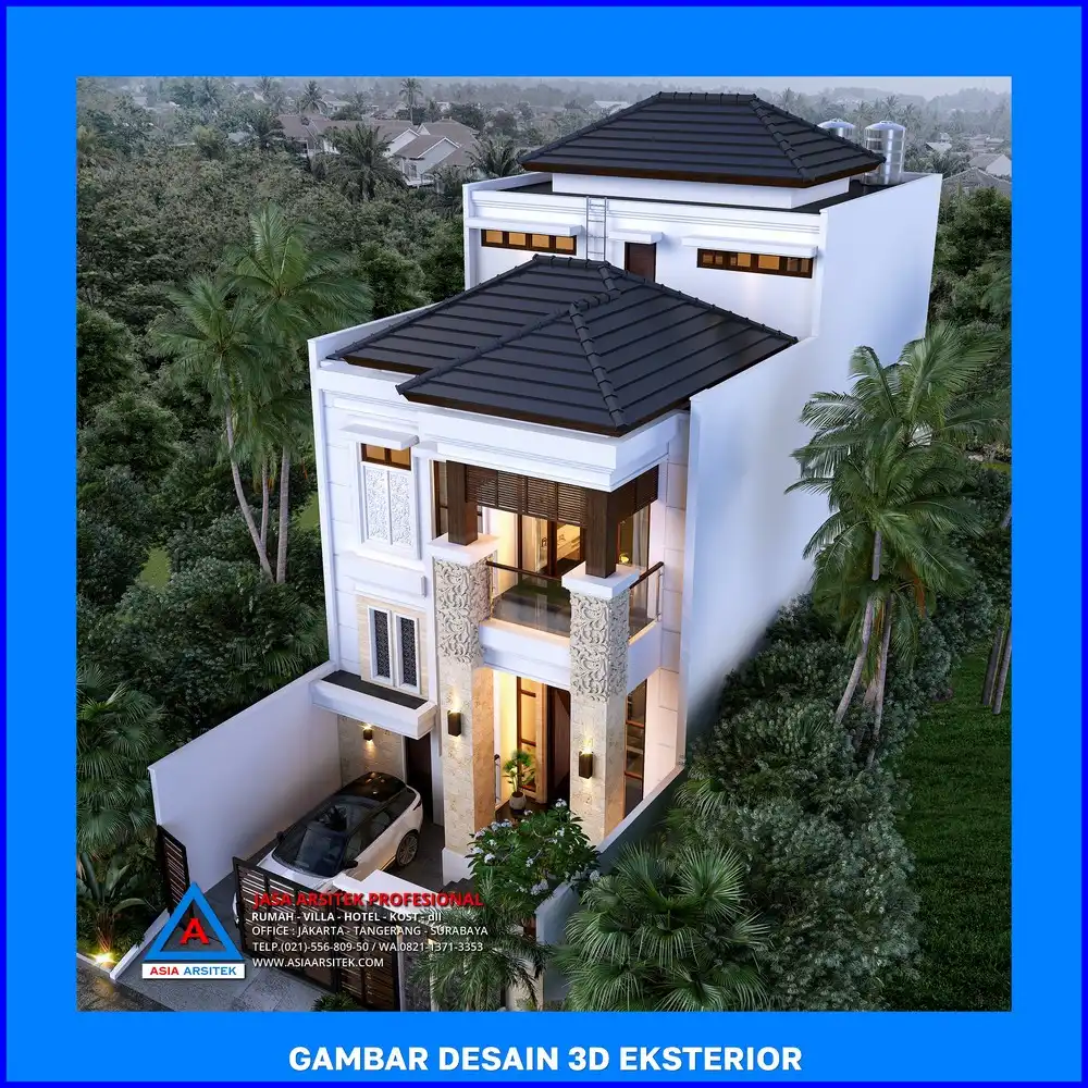 tampak atas oleh Jasa Desain Rumah di Pondok Petir Depok, jasa arsitek rumah depok, jasa desain rumah depok, jasa gambar rumah depok