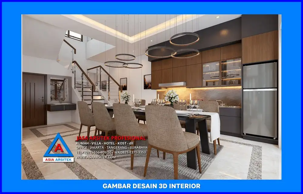 ruang makan oleh Jasa Desain Rumah di Sawangan Depok, jasa arsitek rumah depok, jasa desain rumah depok, jasa gambar rumah depok