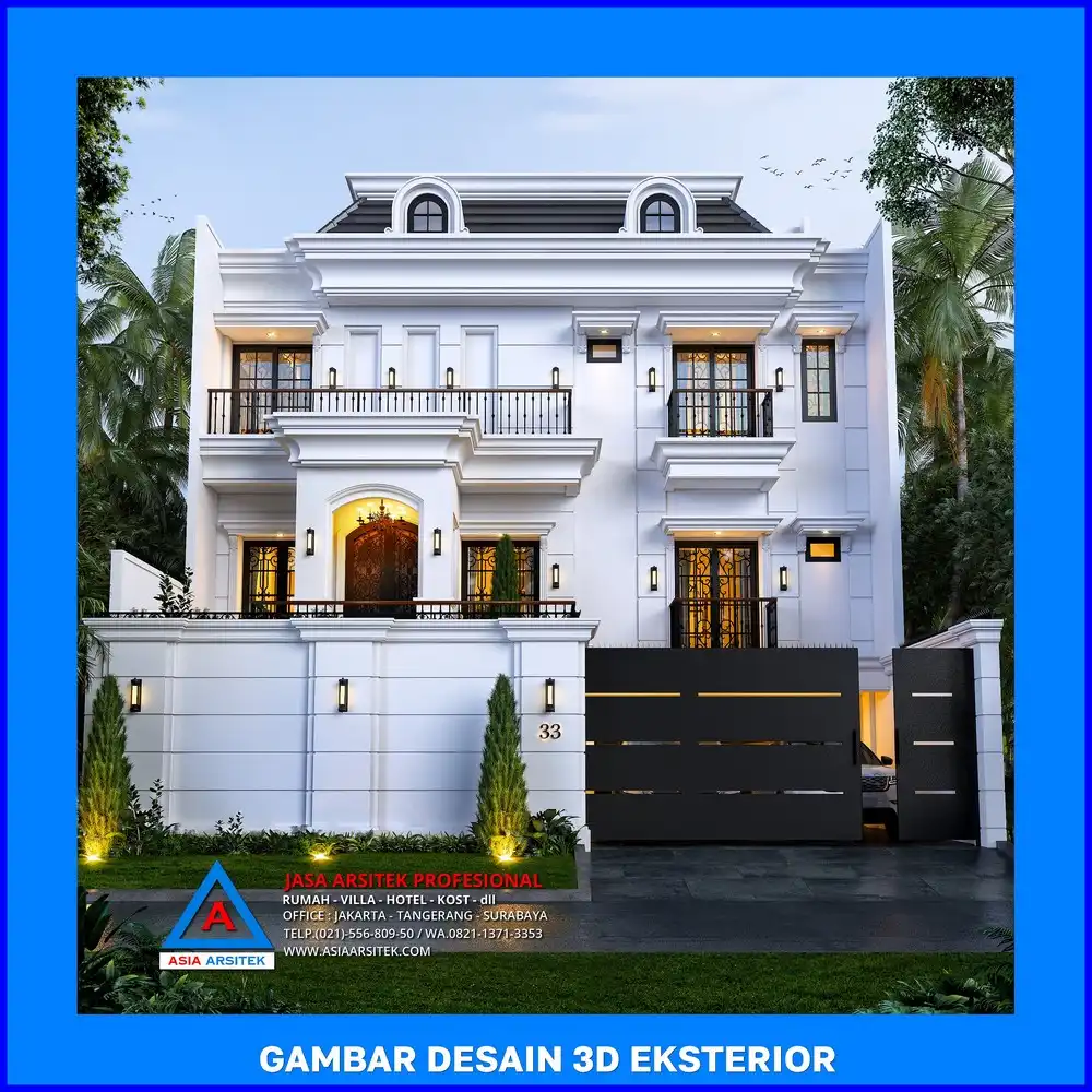 tampak depan oleh Jasa Desain Rumah di Sawangan Lama Depok, jasa arsitek rumah depok, jasa desain rumah depok, jasa gambar rumah depok