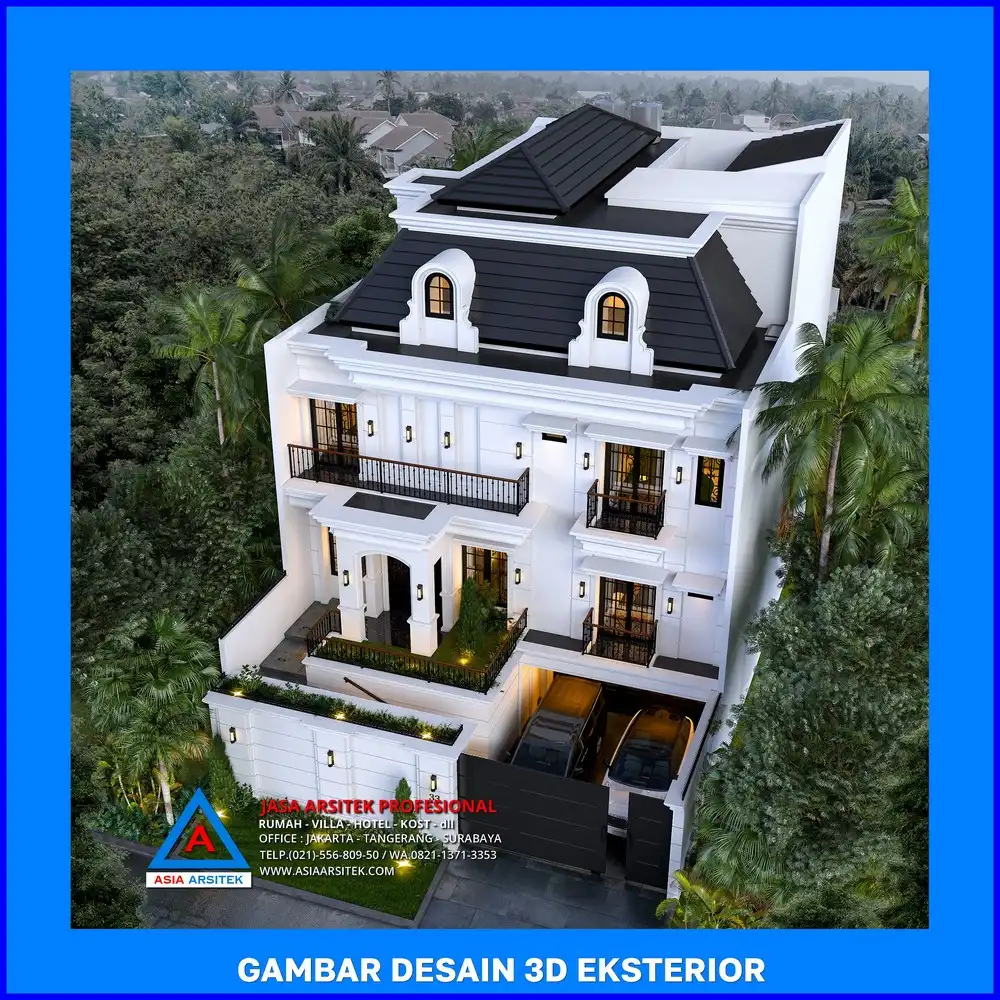 tampak atas oleh Jasa Desain Rumah di Sawangan Lama Depok, jasa arsitek rumah depok, jasa desain rumah depok, jasa gambar rumah depok