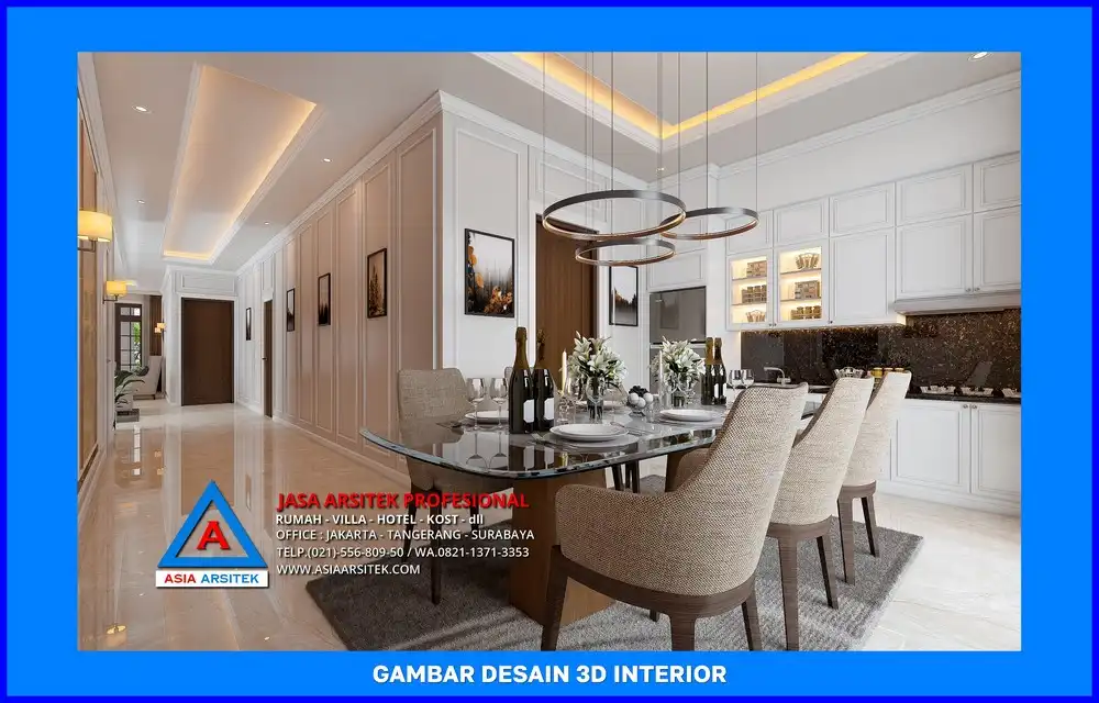 ruang makan oleh Jasa Desain Rumah di Sukamaju Baru Depok, jasa arsitek rumah depok, jasa desain rumah depok, jasa gambar rumah depok
