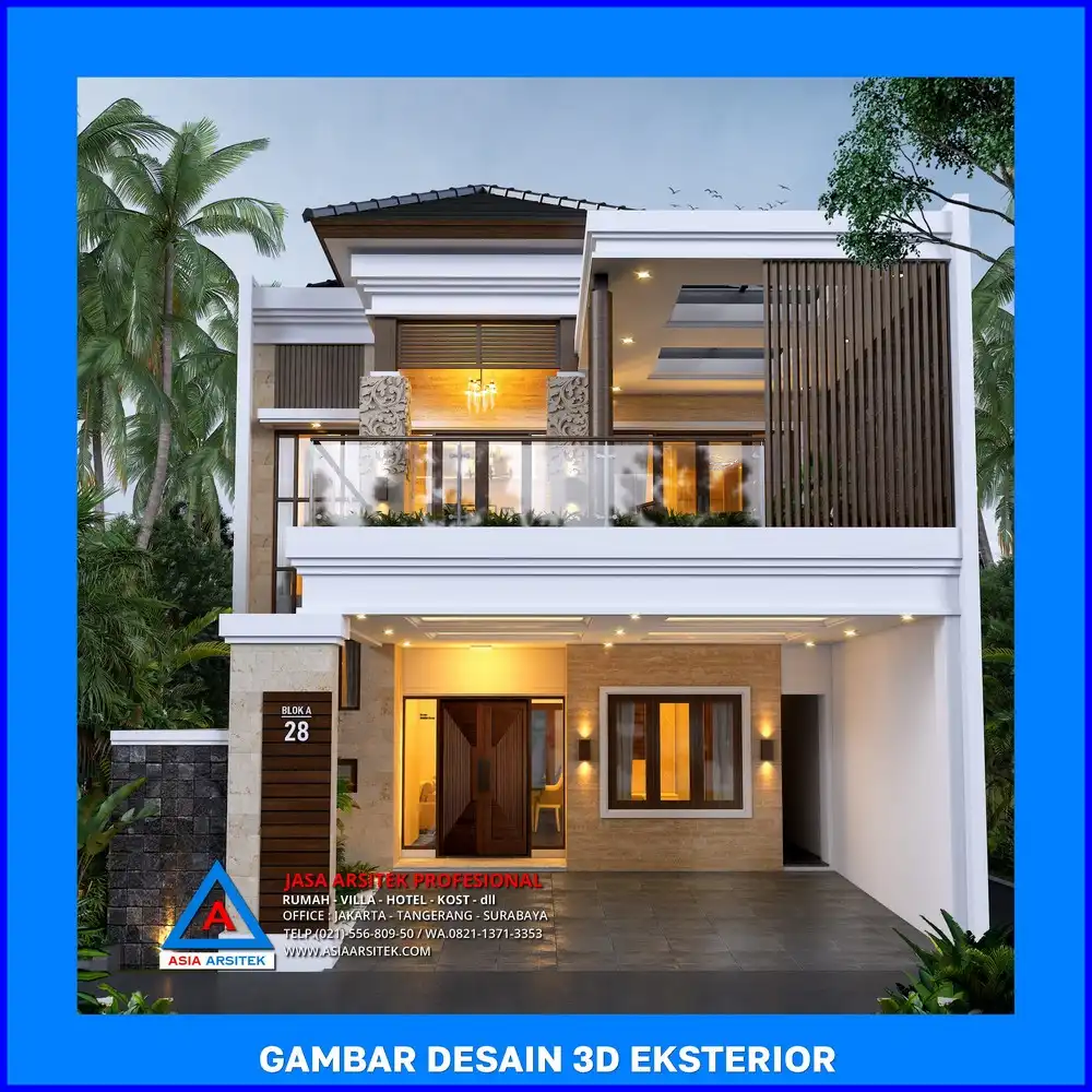 tampak depan oleh Jasa Desain Rumah di Sukatani Depok, jasa arsitek rumah depok, jasa desain rumah depok, jasa gambar rumah depok