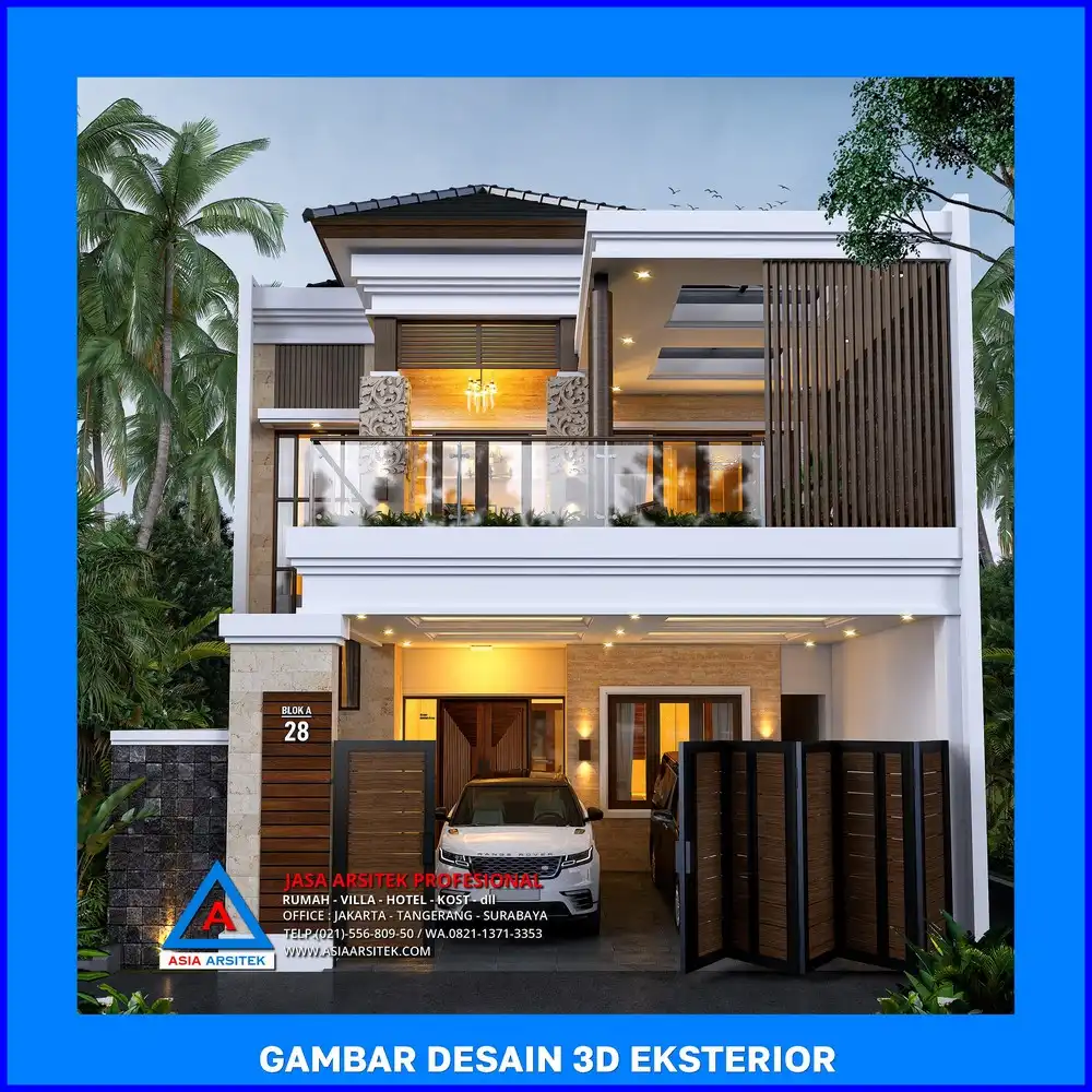 fasad oleh Jasa Desain Rumah di Sukatani Depok, jasa arsitek rumah depok, jasa desain rumah depok, jasa gambar rumah depok