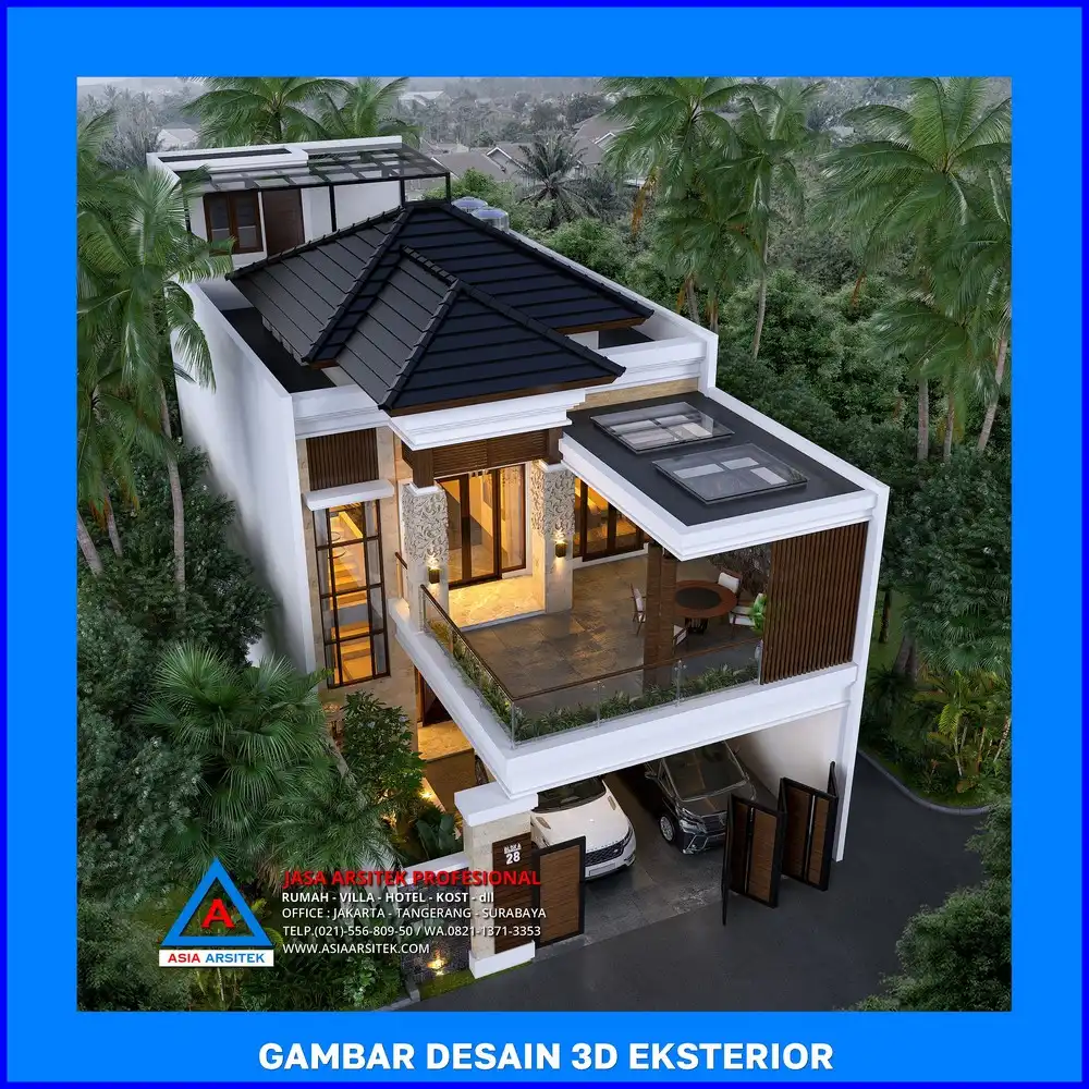 tampak atas oleh Jasa Desain Rumah di Sukatani Depok, jasa arsitek rumah depok, jasa desain rumah depok, jasa gambar rumah depok