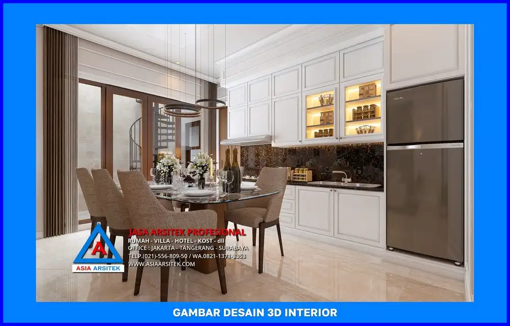dapur oleh Jasa Desain Rumah di Sukatani Depok, jasa arsitek rumah depok, jasa desain rumah depok, jasa gambar rumah depok
