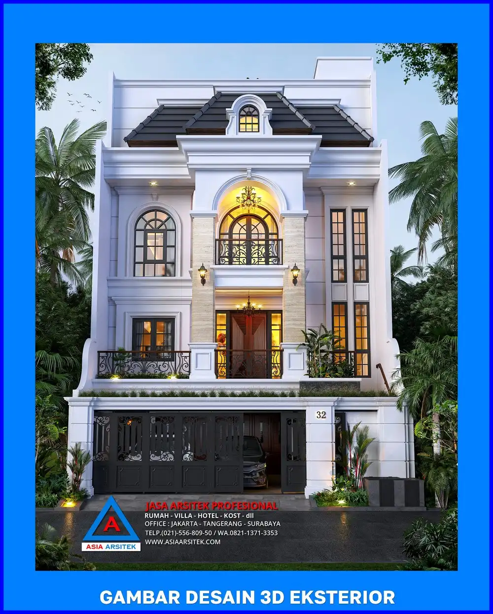 fasad oleh Jasa Desain Rumah di Tanah Baru Depok, jasa arsitek rumah depok, jasa desain rumah depok, jasa gambar rumah depok