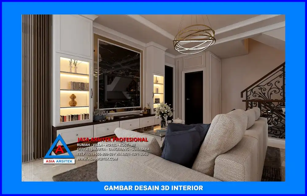 ruang keluarga oleh Jasa Desain Rumah di Tanah Baru Depok, jasa arsitek rumah depok, jasa desain rumah depok, jasa gambar rumah depok