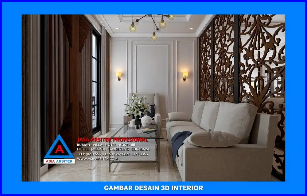 ruang tamu oleh Jasa Desain Rumah di Tanah Baru Depok, jasa arsitek rumah depok, jasa desain rumah depok, jasa gambar rumah depok