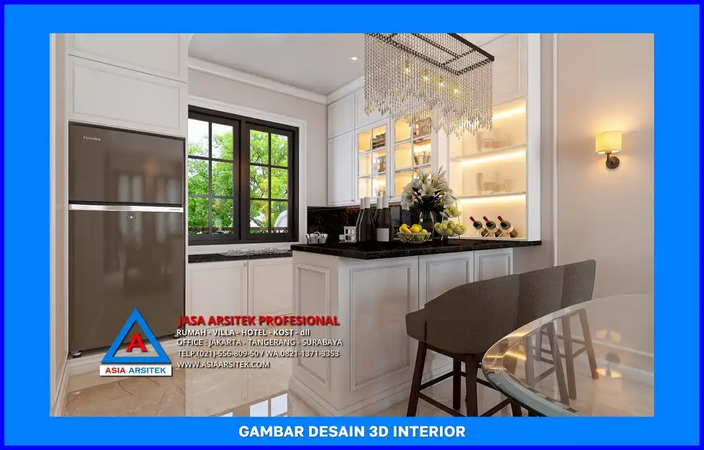 dapur oleh Jasa Desain Rumah di Tanah Baru Depok, jasa arsitek rumah depok, jasa desain rumah depok, jasa gambar rumah depok
