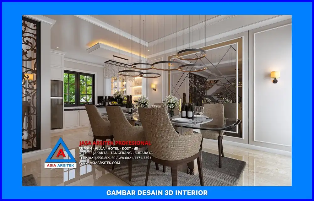 ruang makan oleh Jasa Desain Rumah di Tanah Baru Depok, jasa arsitek rumah depok, jasa desain rumah depok, jasa gambar rumah depok