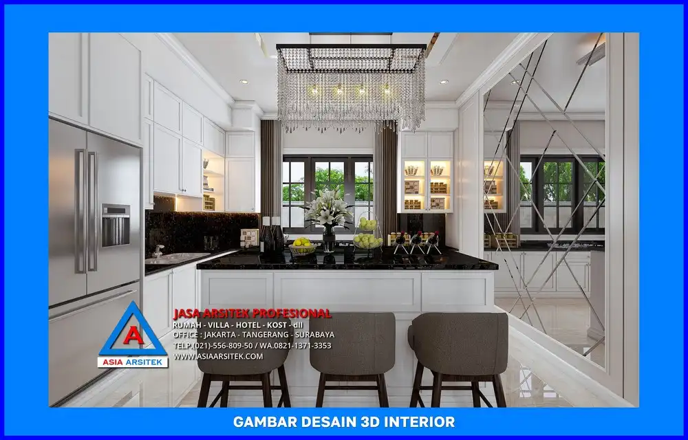 ruang dapur oleh Jasa Desain Rumah di Tapos Depok, jasa arsitek rumah depok, jasa desain rumah depok, jasa gambar rumah depok