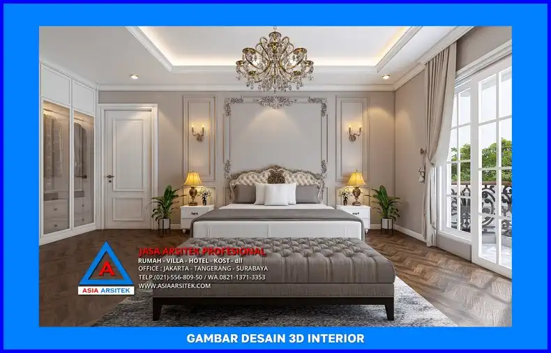 kamar tidur utama oleh Jasa Design Rumah di Depok, jasa arsitek rumah depok, jasa desain rumah depok, jasa gambar rumah depok
