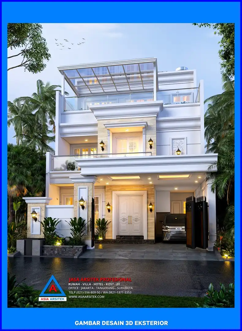 fasad depan oleh Jasa Gambar Rumah 3D di Depok, jasa arsitek rumah depok, jasa desain rumah depok, jasa gambar rumah depok