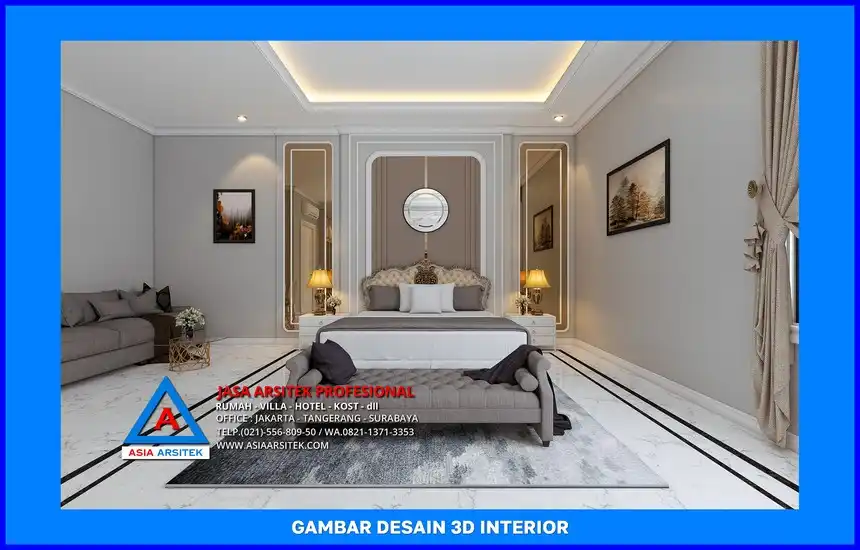 desain kamar tidur rumah oleh Jasa Gambar Rumah Depok, jasa arsitek rumah depok, jasa desain rumah depok