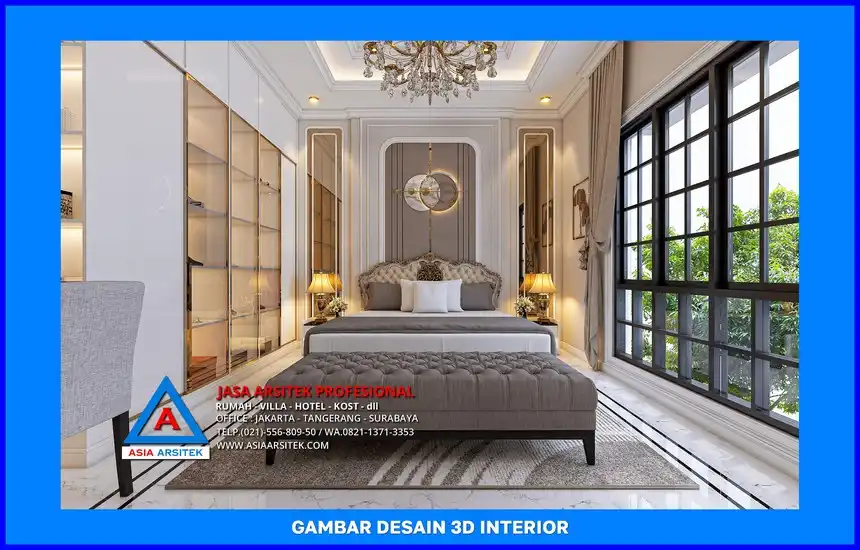 kamar tidur utama oleh Jasa Kontraktor Rumah di Depok, jasa arsitek rumah depok, jasa desain rumah depok, jasa gambar rumah depok