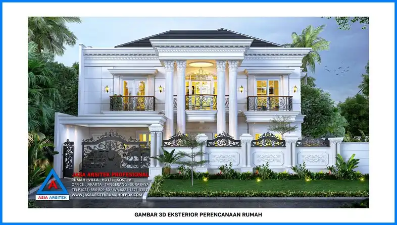 eksterior depan Kontraktor Rumah Mewah, kontraktor rumah, jasa kontraktor, jasa kontraktor rumah, kontraktor bangun rumah, kontraktor rumah mewah, kontraktor bangunan, jasa kontraktor bangunan, kontraktor perumahan