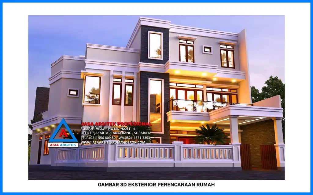 tampak depan Kontraktor Rumah Minimalis 3 Lantai Bergaransi Resmi, kontraktor rumah, jasa kontraktor, jasa kontraktor rumah, kontraktor bangun rumah, kontraktor rumah mewah, kontraktor bangunan, jasa kontraktor bangunan