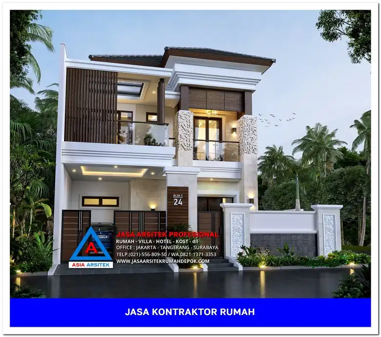 fasad Jasa Bangun Rumah Dengan Arsitek Depok, jasa arsitek rumah, biaya bangun rumah per meter, jasa bangun rumah per meter, kontraktor bangun rumah, jasa bangun rumah borongan, harga bangun rumah per meter