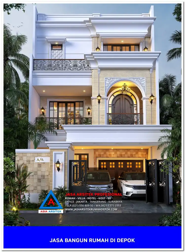 tampak depan Jasa Bangun Rumah Dengan Tenaga Kerja Profesional, jasa arsitek rumah, biaya bangun rumah per meter, jasa bangun rumah per meter, kontraktor bangun rumah, jasa bangun rumah borongan, harga bangun rumah per meter