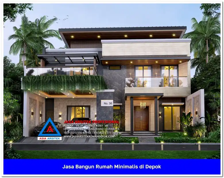 fasad Jasa Bangun Rumah Minimalis di Depok, jasa arsitek rumah, biaya bangun rumah per meter, jasa bangun rumah per meter, kontraktor bangun rumah, jasa bangun rumah borongan, harga bangun rumah per meter