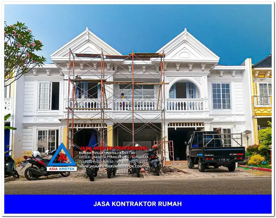 bagian depan bangunan Jasa Bangun Rumah Terdekat di Depok, jasa arsitek rumah, biaya bangun rumah per meter, jasa bangun rumah per meter, kontraktor bangun rumah, jasa bangun rumah borongan, harga bangun rumah per meter