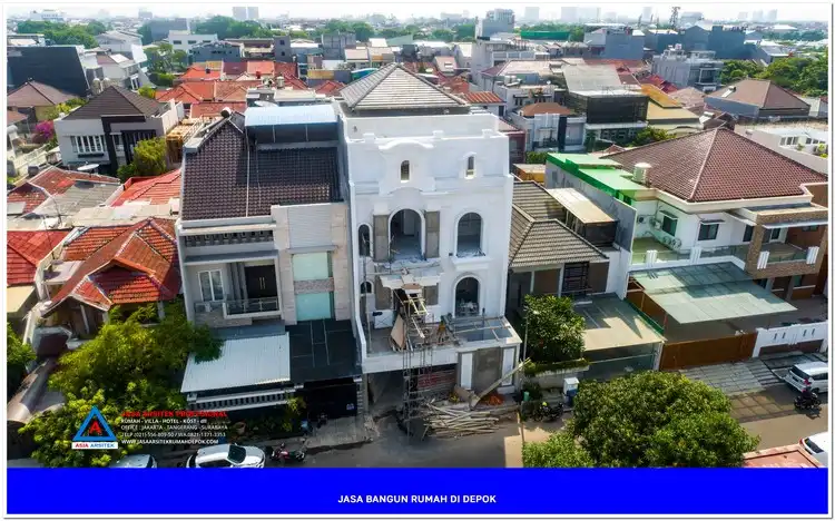 tampak atas bangunan Jasa Bangun Rumah Terpercaya Depok, jasa arsitek rumah, biaya bangun rumah per meter, jasa bangun rumah per meter, kontraktor bangun rumah, jasa bangun rumah borongan, harga bangun rumah per meter