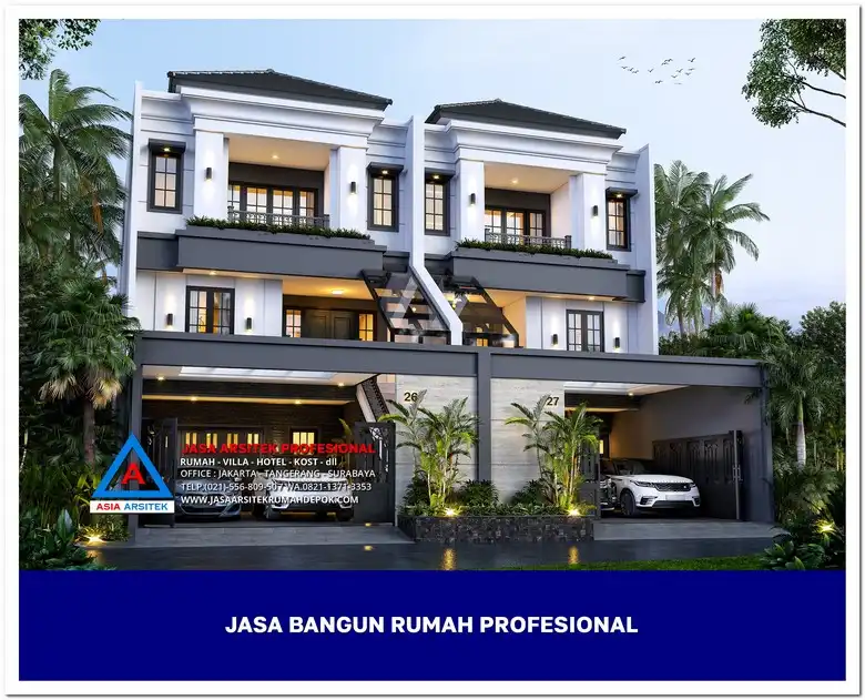 fasad Jasa Kontraktor Rumah Di Depok Dengan Garansi, jasa arsitek rumah, biaya bangun rumah per meter, jasa bangun rumah per meter, kontraktor bangun rumah, jasa bangun rumah borongan, harga bangun rumah per meter