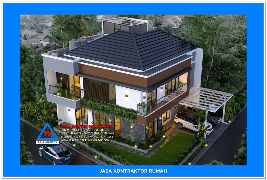 tampak atas Jasa Kontraktor Rumah di Cimanggis Depok, kontraktor rumah, jasa kontraktor, jasa kontraktor rumah, kontraktor bangun rumah, kontraktor rumah mewah, kontraktor bangunan, jasa kontraktor bangunan