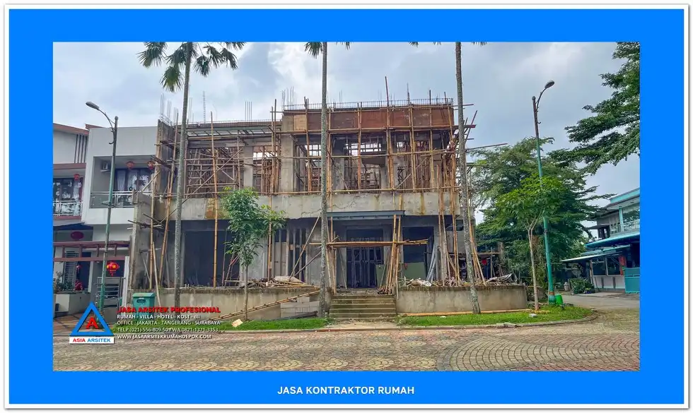 muka depan bangunan Jasa Kontraktor Rumah di Limo Depok, kontraktor rumah, jasa kontraktor, jasa kontraktor rumah, kontraktor bangun rumah, kontraktor rumah mewah, kontraktor bangunan, jasa kontraktor bangunan