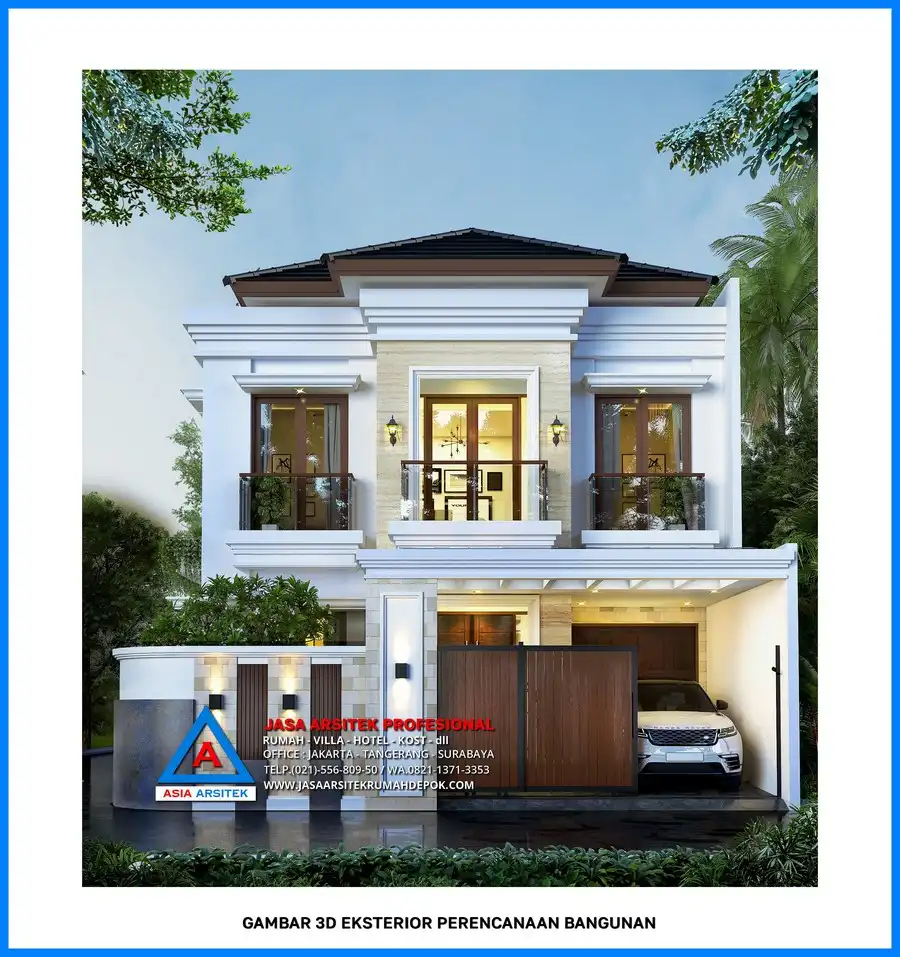 tampak depan Kontraktor Bangunan Rumah 2 Lantai, kontraktor rumah, jasa kontraktor, jasa kontraktor rumah, kontraktor bangun rumah, kontraktor rumah mewah, kontraktor bangunan, jasa kontraktor bangunan