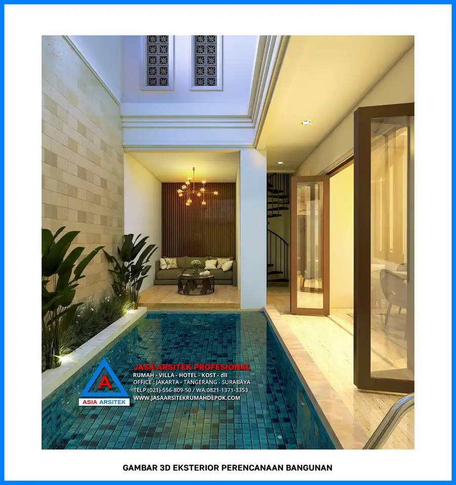 kolam renang Kontraktor Bangunan Rumah 2 Lantai, kontraktor rumah, jasa kontraktor, jasa kontraktor rumah, kontraktor bangun rumah, kontraktor rumah mewah, kontraktor bangunan, jasa kontraktor bangunan