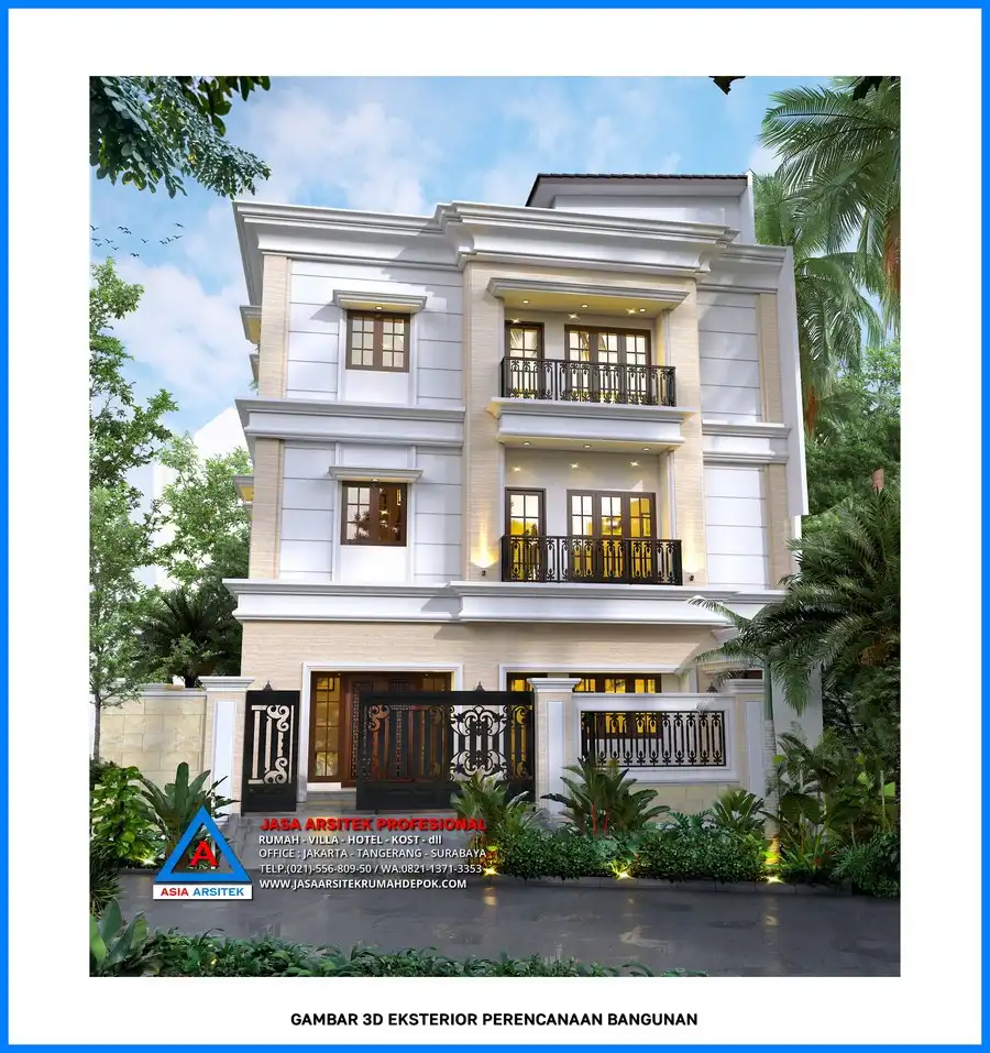 tampak depan Kontraktor Bangunan Rumah Kost 3 Lantai, kontraktor rumah, jasa kontraktor, jasa kontraktor rumah, kontraktor bangun rumah, kontraktor rumah mewah, kontraktor bangunan, jasa kontraktor bangunan