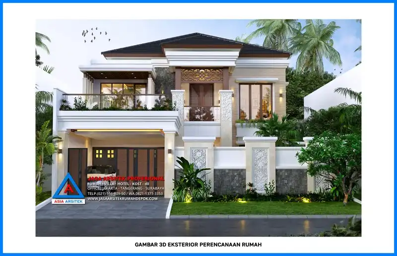 tampak depan Kontraktor Rumah 2 Lantai 4 Kamar, kontraktor rumah, jasa kontraktor, jasa kontraktor rumah, kontraktor bangun rumah, kontraktor rumah mewah, kontraktor bangunan, jasa kontraktor bangunan