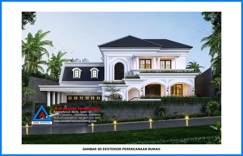 tampak depan Kontraktor Rumah 2 Lantai Harga Terjangkau 2025, kontraktor rumah, jasa kontraktor, jasa kontraktor rumah, kontraktor bangun rumah, kontraktor rumah mewah, kontraktor bangunan, jasa kontraktor bangunan
