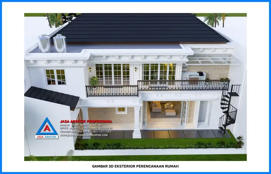 tampak atas belakang Kontraktor Rumah 2 Lantai Profesional, kontraktor rumah, jasa kontraktor, jasa kontraktor rumah, kontraktor bangun rumah, kontraktor rumah mewah, kontraktor bangunan, jasa kontraktor bangunan