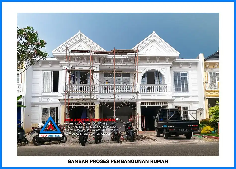 fasad bangunan Kontraktor Rumah 2 Lantai Profesional, kontraktor rumah, jasa kontraktor, jasa kontraktor rumah, kontraktor bangun rumah, kontraktor rumah mewah, kontraktor bangunan, jasa kontraktor bangunan