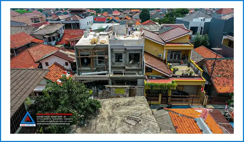 tampak atas Kontraktor Rumah 3 Lantai 4 Kamar, kontraktor rumah, jasa kontraktor, jasa kontraktor rumah, kontraktor bangun rumah, kontraktor rumah mewah, kontraktor bangunan, jasa kontraktor bangunan