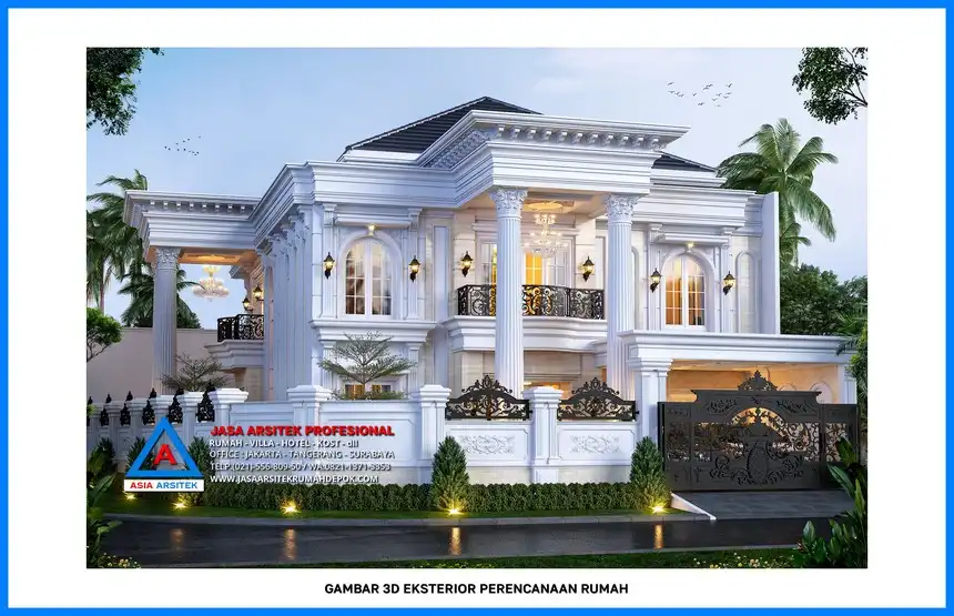 fasad Kontraktor Rumah Desain Klasik, kontraktor rumah, jasa kontraktor, jasa kontraktor rumah, kontraktor bangun rumah, kontraktor rumah mewah, kontraktor bangunan, jasa kontraktor bangunan