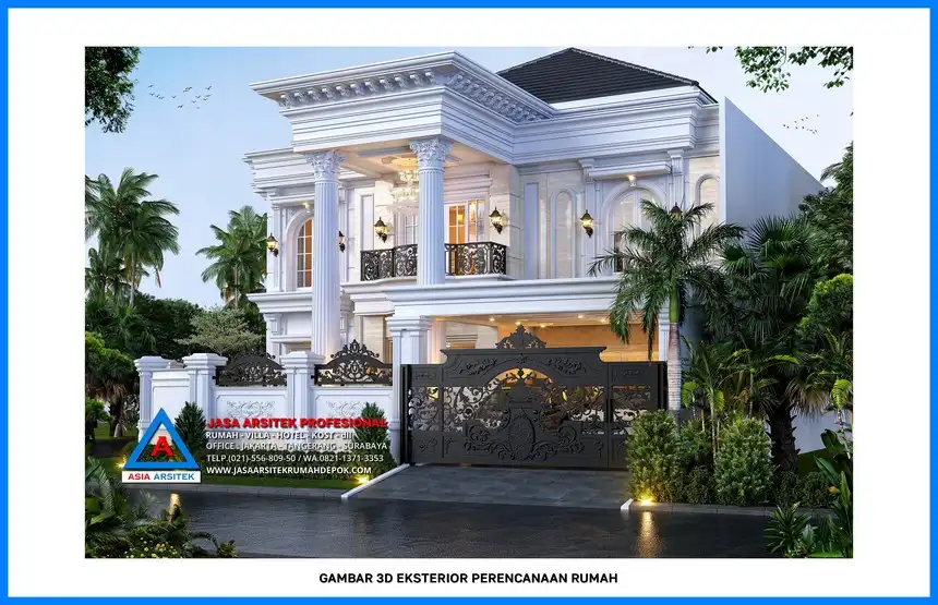 depan kanan Kontraktor Rumah Desain Klasik, kontraktor rumah, jasa kontraktor, jasa kontraktor rumah, kontraktor bangun rumah, kontraktor rumah mewah, kontraktor bangunan, jasa kontraktor bangunan