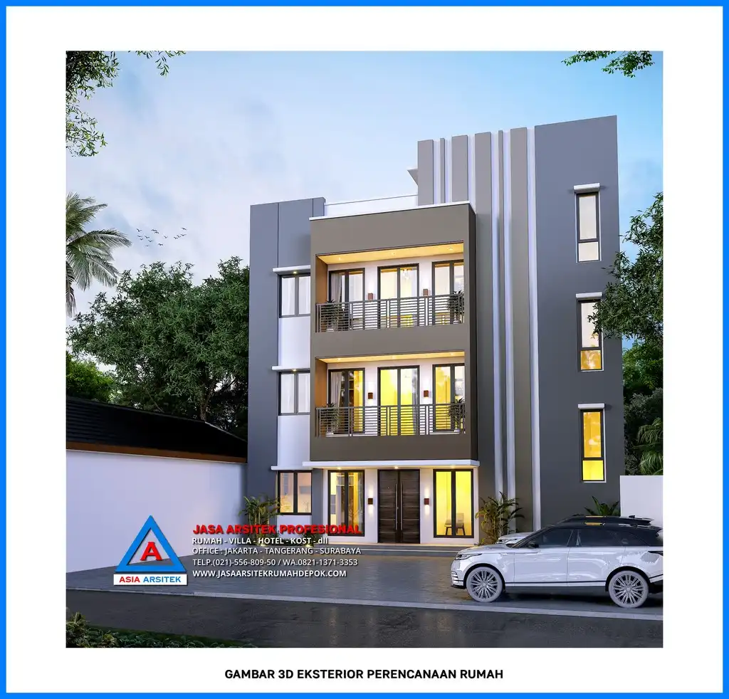 fasad Kontraktor Rumah Kost 3 Lantai dan Biaya, kontraktor rumah, jasa kontraktor, jasa kontraktor rumah, kontraktor bangun rumah, kontraktor rumah mewah, kontraktor bangunan, jasa kontraktor bangunan