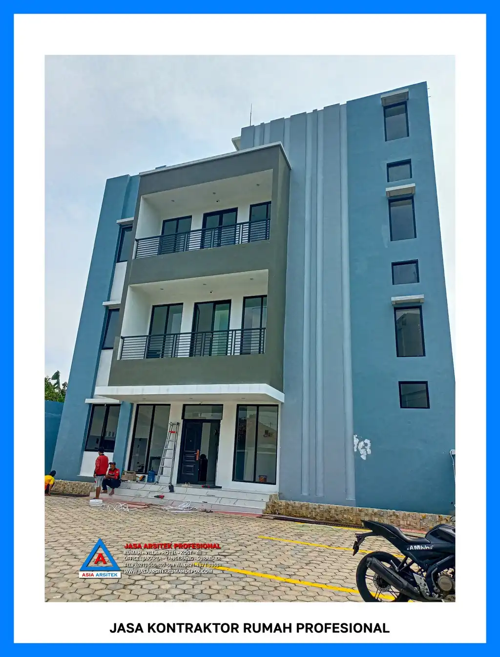 depan kanan Kontraktor Rumah Kost 3 Lantai dan Biaya, kontraktor rumah, jasa kontraktor, jasa kontraktor rumah, kontraktor bangun rumah, kontraktor rumah mewah, kontraktor bangunan, jasa kontraktor bangunan