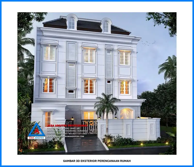 tampak depan Kontraktor Rumah Kost Mewah 3 Lantai, kontraktor rumah, jasa kontraktor, jasa kontraktor rumah, kontraktor bangun rumah, kontraktor rumah mewah, kontraktor bangunan, jasa kontraktor bangunan